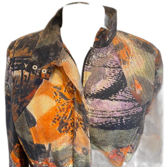 Verse Fall Women’s Jacket Quilted Shoulders Zipper/Snap Closure Long Sleeve M/L - Picture 1 of 14